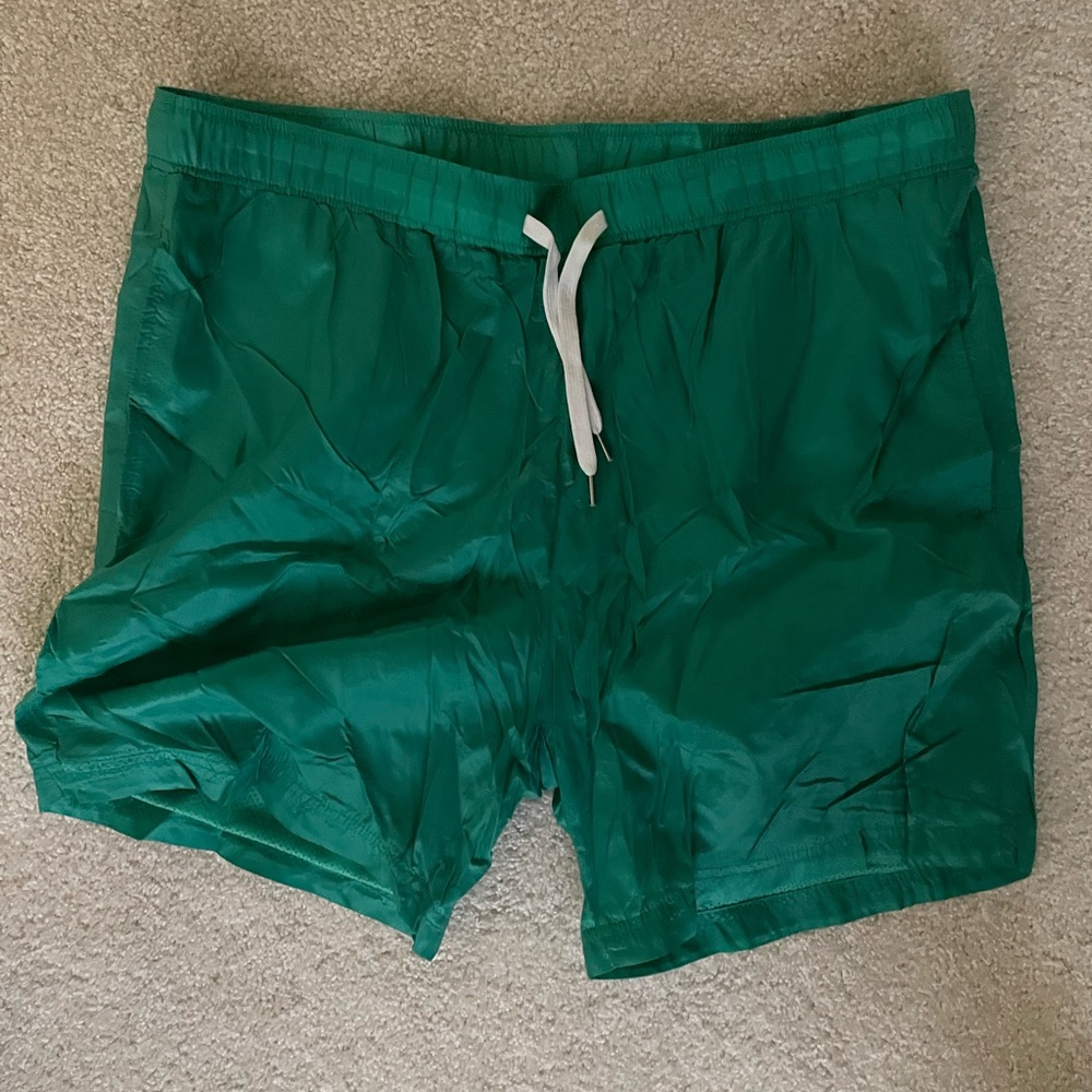 Green Shorts with Drawstring